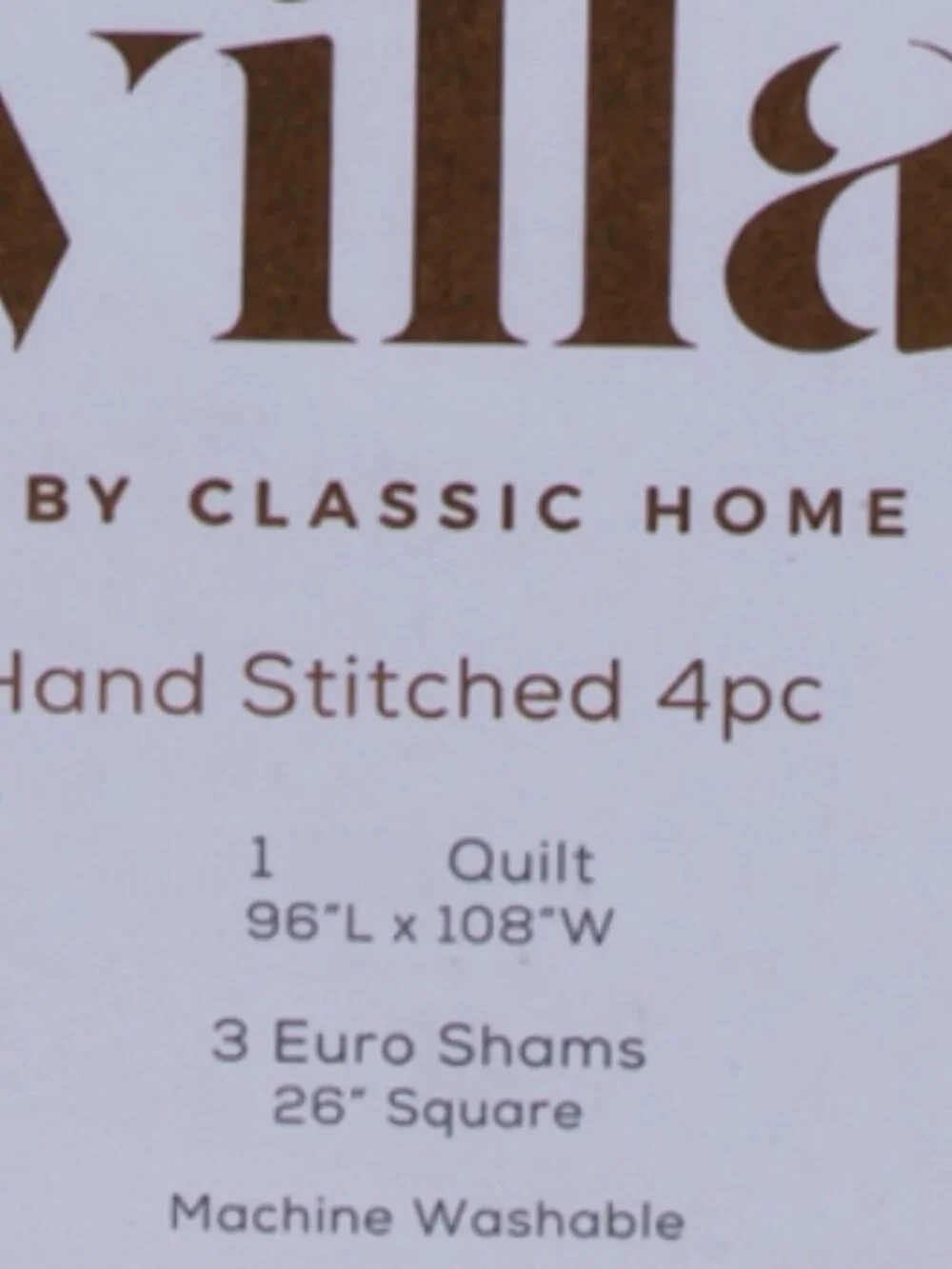 VILLA HOME Linen Blend Quilt Set